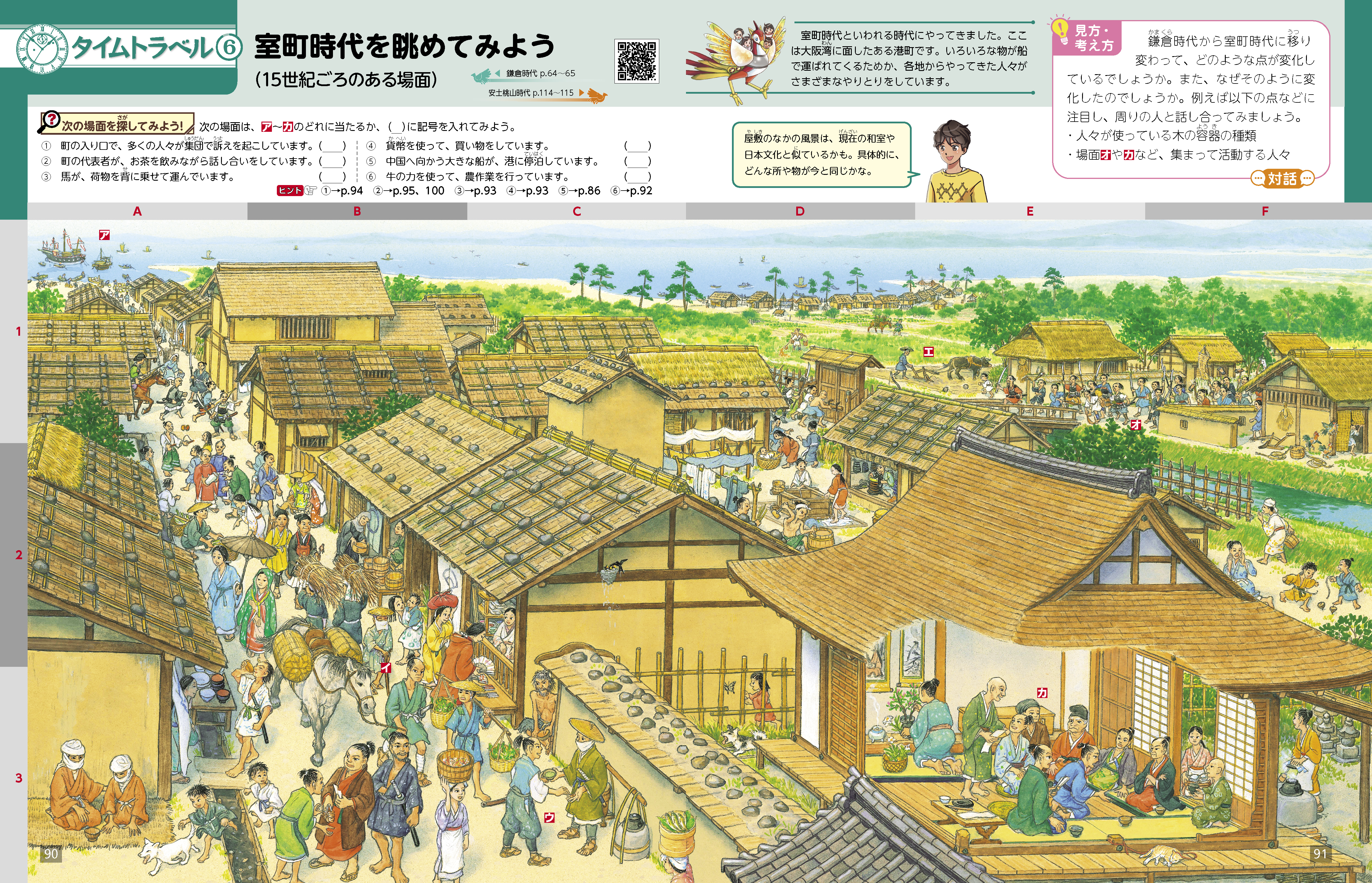 タイムトラベル⑥ 室町時代を眺めてみよう p.90-92