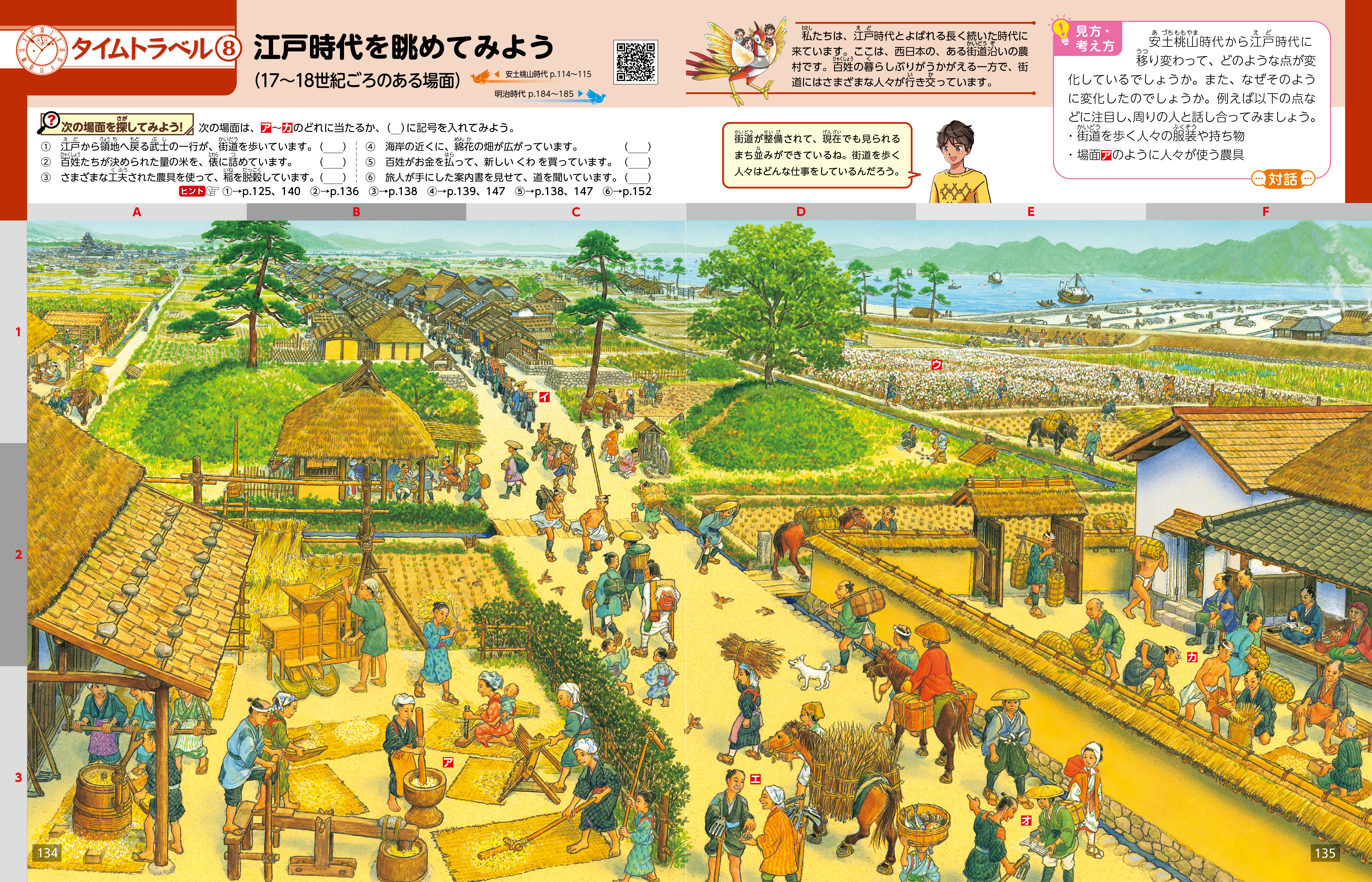 タイムトラベル⑧ 江戸時代を眺めてみよう p.134-135
